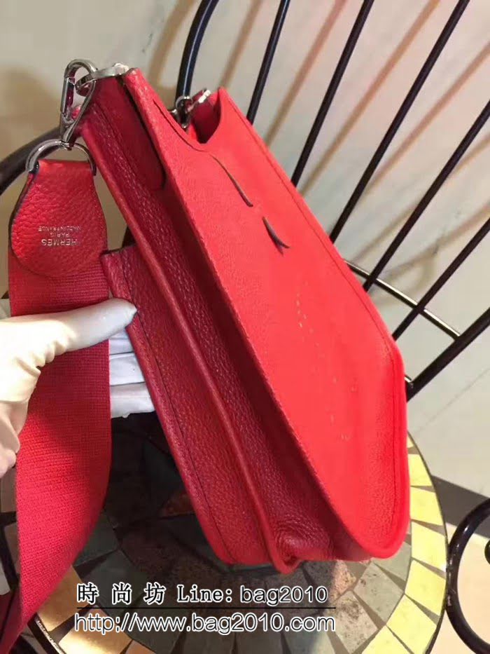 愛馬仕Hermes Evelyn伊芙琳 頭層牛皮單肩斜挎包 男女同款 0AM1372